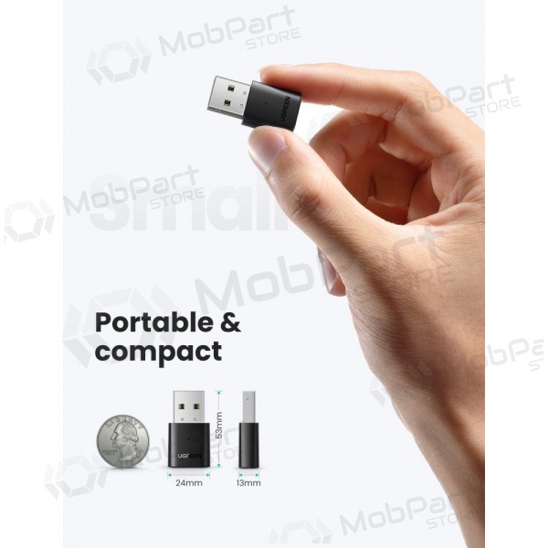 Bluetooth-Adapter Ugreen CM390 USB-A Bluetooth 5.0 schwarz