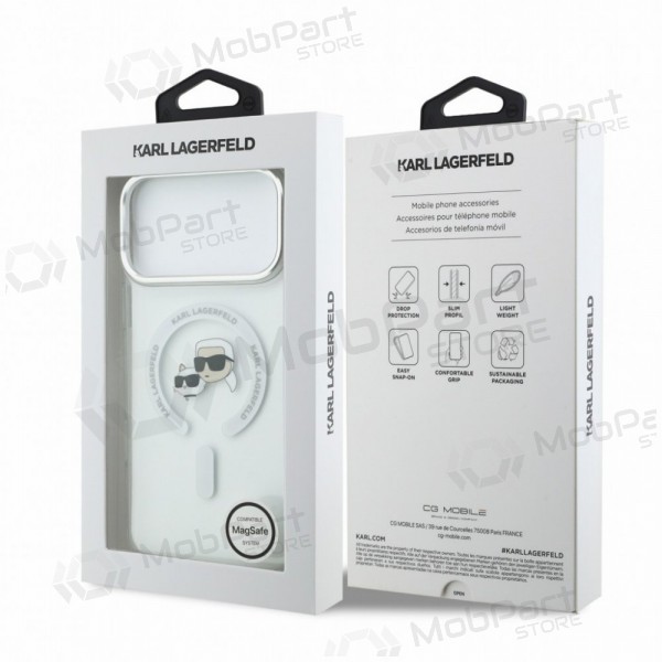 Apple iPhone 18 Pro Hülle - Karl Lagerfeld IML K&CH Heads Metal Frame MagSafe (transparent)
