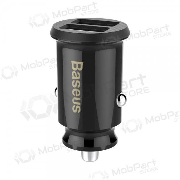 Ladegerät automobilinis Baseus Grain (3.1A) x 2 USB CCALL-ML01 (Schwarz)