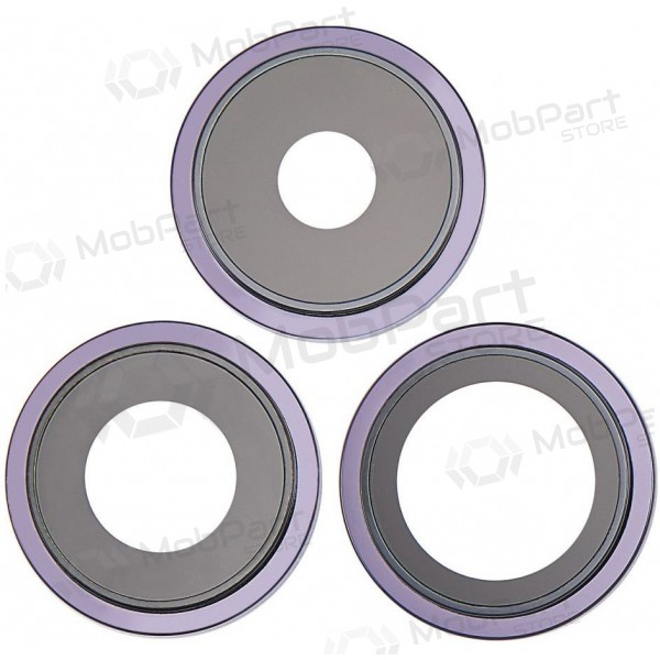 iPhone 14 Pro / 14 Pro Max Kameralinse (3 Stk.) (lila) (mit Rahmen)