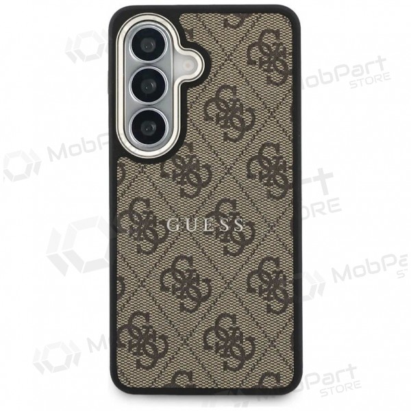 Samsung Galaxy S26 hülle - Guess PU Leather 4G Gold Frame Magnetic (braun)