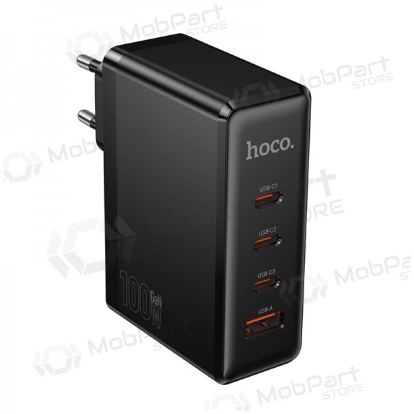 Telefonladegerät Hoco N85 100 W 3x USB-C + USB-A schwarz