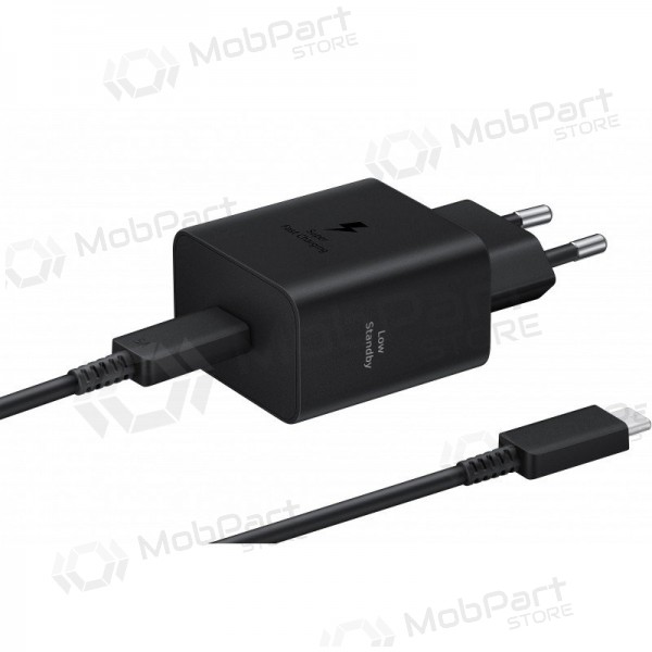 Ladegerät Samsung EP-T4511XBEGEU 45W + USB-C to USB-C Kabel Schwarz