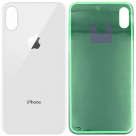 Apple iPhone XS Max Rückseite Akkudeckel Silbrig (Weiß) (bigger hole for camera)