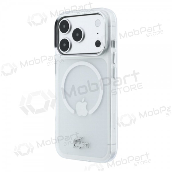 Apple iPhone 18 Pro Max Hülle - Lacoste IML Frosted Petit Pique Metal Logo MagSafe (transparent)