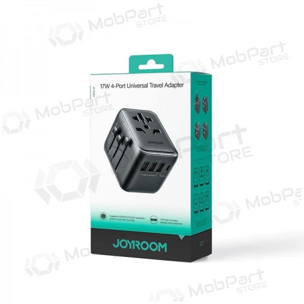 Universal kelioninis Ladegerät Joyroom JR-TCW01 3xUSB-A/USB-C Schwarz