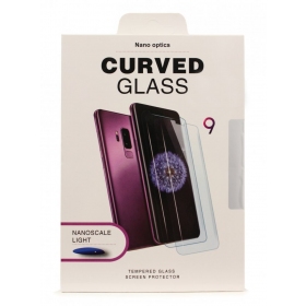 LCD apsauginis stikliukas Nano Optics 5D UV Glue Samsung S928 S24 Ultra lenktas transparentes