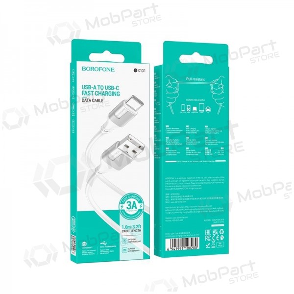 USB-C-Kabel Borofone BX101 USB-A auf USB-C 1 m weiß