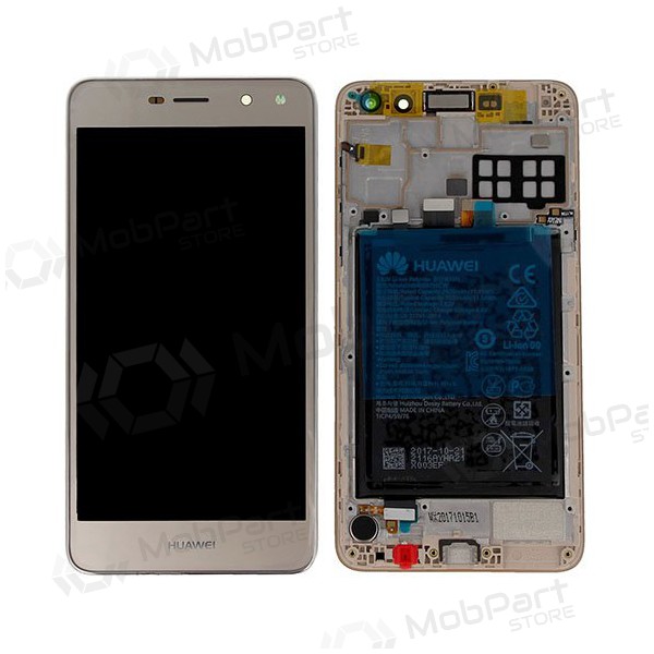 Huawei Y6 2017 (Nova Young) / Y5 2017 (Y5-3) Display (Golden ) (mit Rahmen und Batterie) (service pack) (original)