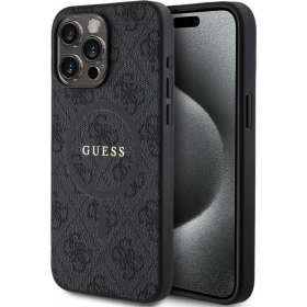 Apple iPhone 15 Pro Max hülle - Guess PU Leather 4G Colored Ring MagSafe