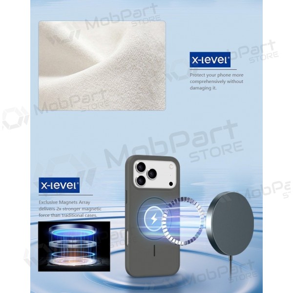 Apple iPhone 17 Pro Max, 18 Pro Max Hülle - X-Level Fluid Skin MagSafe (blau)