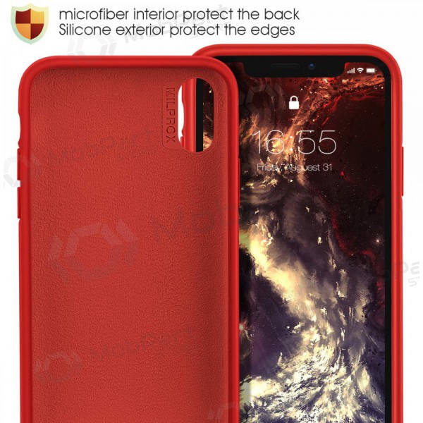 Apple iPhone 12 Pro Max hülle - Liquid Silicone - 1.5mm (rot)