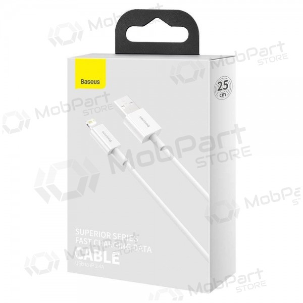 USB Kabel Baseus Superior Lightning 2.4A 0.25m (Weiß) CALYS-02
