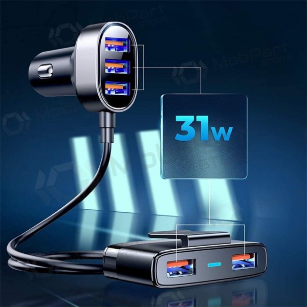 Ladegerät automobilinis Joyroom JR-CL03 5xUSB 6.2A (Schwarz)