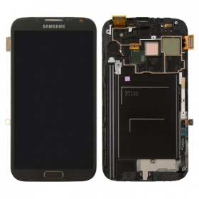 Samsung Galaxy Note 2 Display (Schwarz) (mit Rahmen) (original)