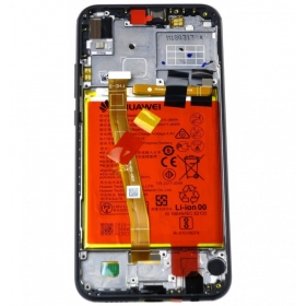 Huawei P20 Lite Display (Schwarz) (mit Rahmen und Batterie) (service pack) (original)
