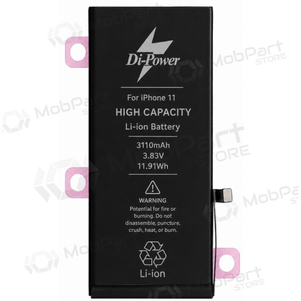 Apple iPhone 11 Akku, Batterie Di-Power 3110 mAh