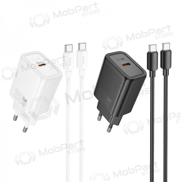 Hoco N60 GaN USB-C Telefonladegerät mit USB-C Kabel 1 m schwarz