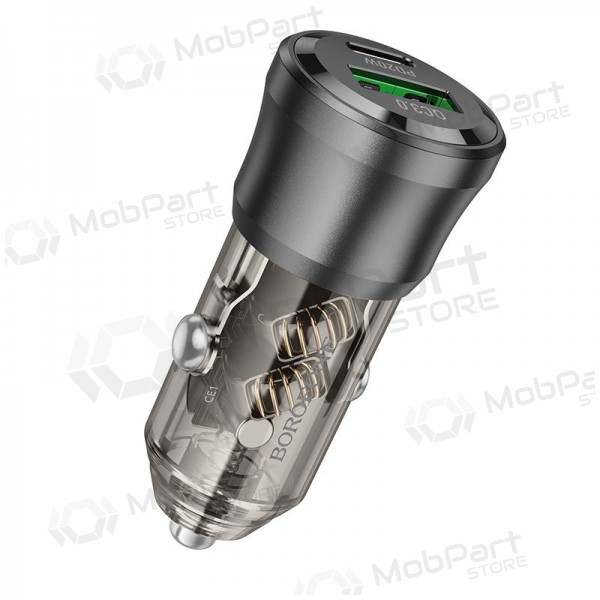 Autoladegerät Borofone BZ25 38 W USB-C + USB-A PD QC schwarz
