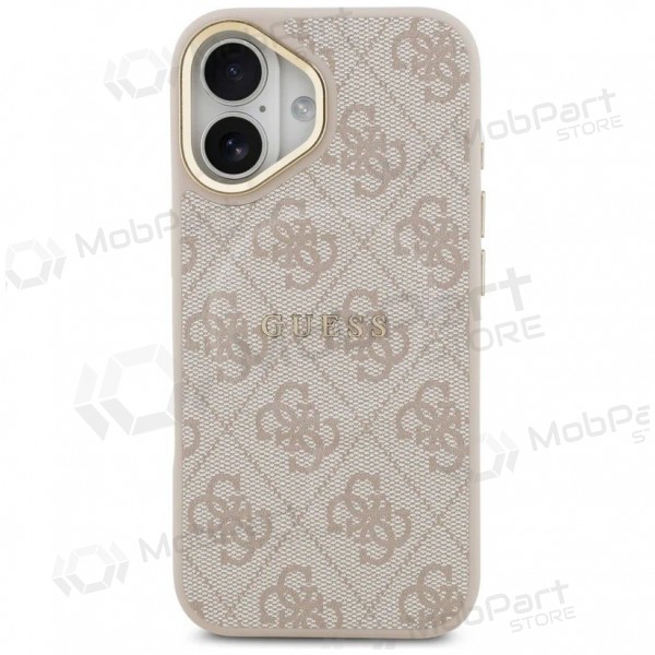 Apple iPhone 17 hülle - Guess PU Leather 4G Gold Frame MagSafe (rosa)
