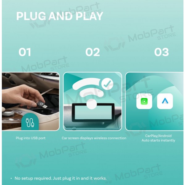 Kabelloser CarPlay / Android Auto Adapter Ottocast Mini Aura CA530-T schwarz