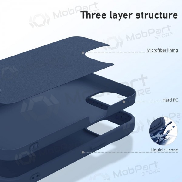 Apple iPhone 14 hülle „Nillkin Silicone“ (dunkelblau)