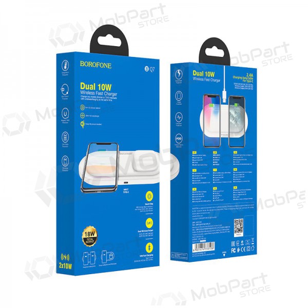 Ladegerät kabellos Borofone BQ7 Prominent Dual (10W) (Weiß)