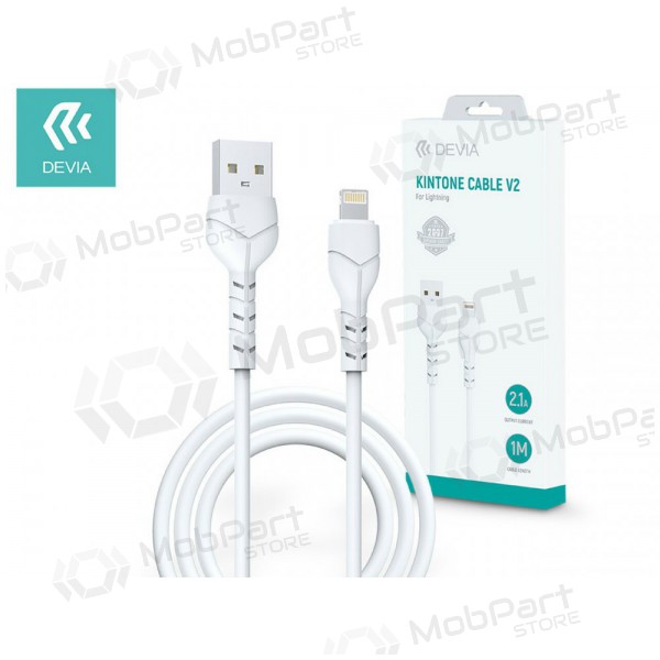 USB-Kabel Devia Kintone Lightning 1.0m (weiß) 5V 2.1A
