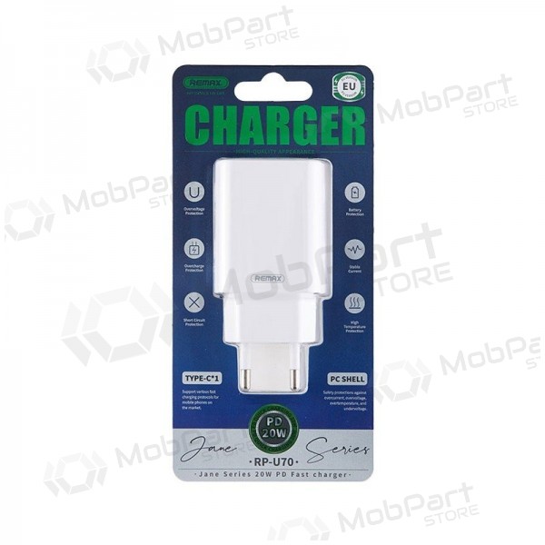 Ladegerät Remax RP-U70 20W USB-C Weiß