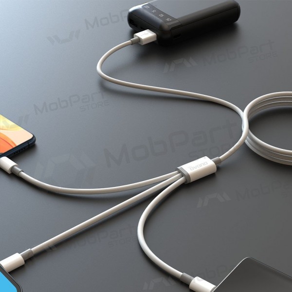 USB-Kabel Dudao L8s-3in1 USB-A zu USB-C / Micro USB / Lightning 1.2 m 100 W