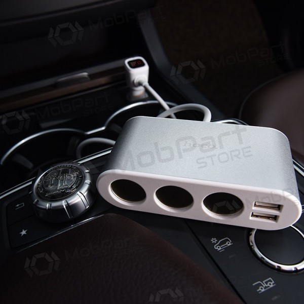 Auto-Ladegerät - šakotuvas Hoco Z13 2xUSB 3xconnector Auto-Ladegerät - šakotuvas Hoco Z13 2xUSB 3xconnector