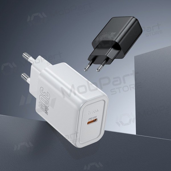 Hoco N62 GaN USB-C Telefonladegerät mit USB-C Kabel 1 m schwarz