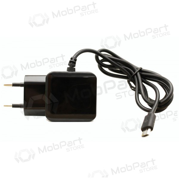 Ladegerät F13c FastCharging x 2 USB (3.1A) + microUSB (schwarz)