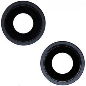 iPhone 14 / 14 Plus Kameraglas (2Stck) (Schwarz) (mit Rahmen)