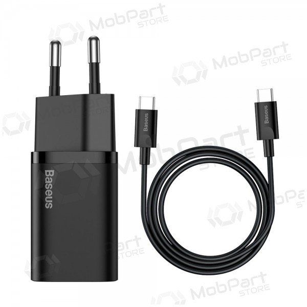 Ladegerät buitinis Baseus Super Si 25W + Type-C 1.0m Schwarz TZCCSUP-L01