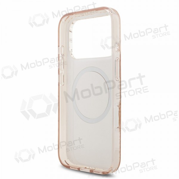 Apple iPhone 18 Pro Max hülle - Guess IML Flowers Allover Strap MagSafe (rosa)