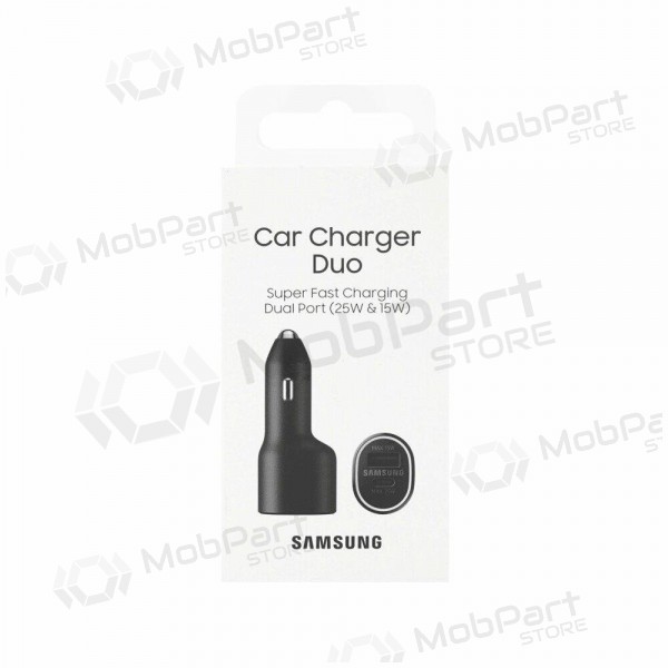 Ladegerät automobilinis original Samsung EP-L4020NBEGEU 1xType-C 1xUSB-A Schwarz im Paket 40W