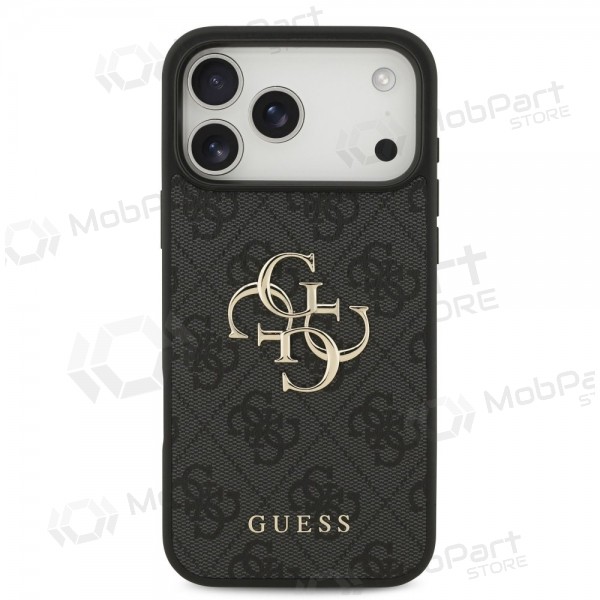 Apple iPhone 17 Pro Max hülle - Guess PU 4G Metal Logo (grau)