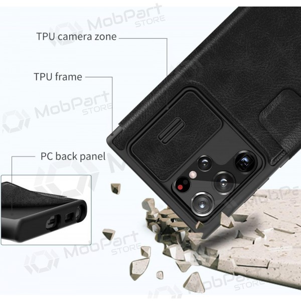 Samsung Galaxy S23 Plus Handyhülle „Nillkin Leather“ (Schwarz)