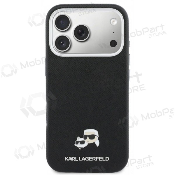 Apple iPhone 17 Pro hülle - Karl Lagerfeld PU Karl and Choupette Heads Pins MagSafe (schwarz)