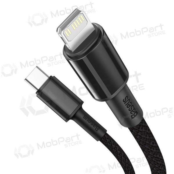 USB Kabel Baseus High Density Braided Fast Data PD 20W Type-C - Lightning 1.0m (Schwarz) CATLGD-01