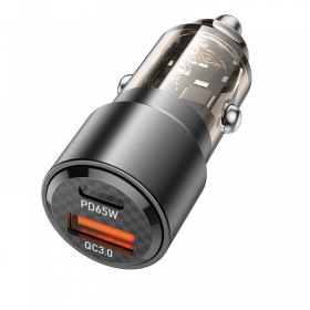 Borofone BZ20A 83 W PD QC 3.0 USB-C + USB-A Auto-Ladegerät schwarz