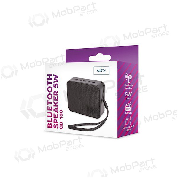 Bluetooth tragbarer Top-Lautsprecher Setty Speaker W5r (schwarz)