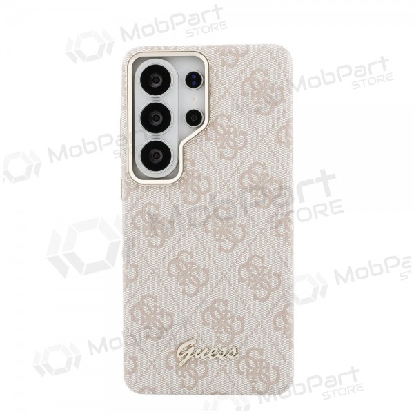 Samsung Galaxy S26 Ultra hülle - Guess PU 4G Script Metal Logo Magnetic (rosa)