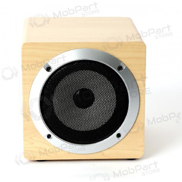 Bluetooth tragbarer Lautsprecher OMEGA WOODEN OG60 (MicroSD, Freisprechfunktion, AUX, FM) (braun)
