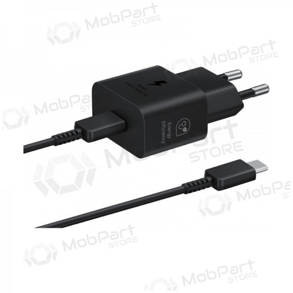 Ladegerät original Samsung EP-T2510XBEGEU 25W + USB-C Kabel im Paket Schwarz