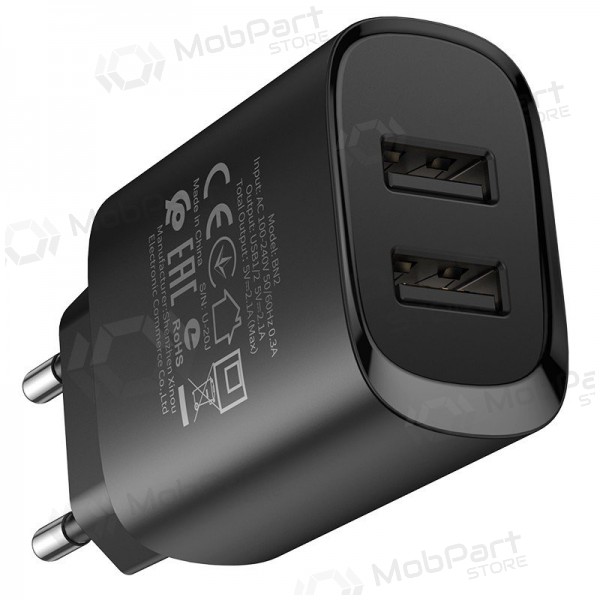 Ladegerät Borofone BN2 2xUSB 2.1A (Schwarz)