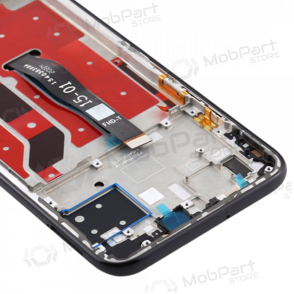 Huawei P40 Lite Display (Schwarz) (mit Rahmen) (gebraucht grade A, original)