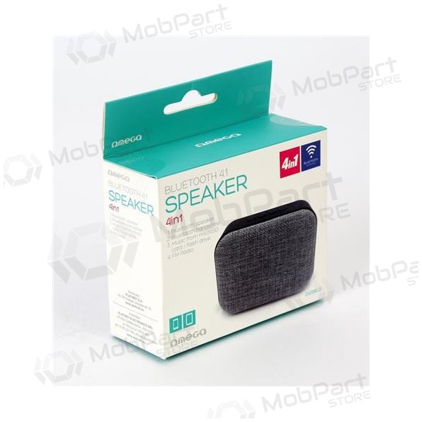 Bluetooth tragbarer Top-Lautsprecher OMEGA OG58 (MicroSD, Freisprecheinrichtung, AUX, FM) (schwarz)