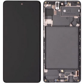 Samsung Galaxy A71 Display (Schwarz) (mit Rahmen) (OLED)